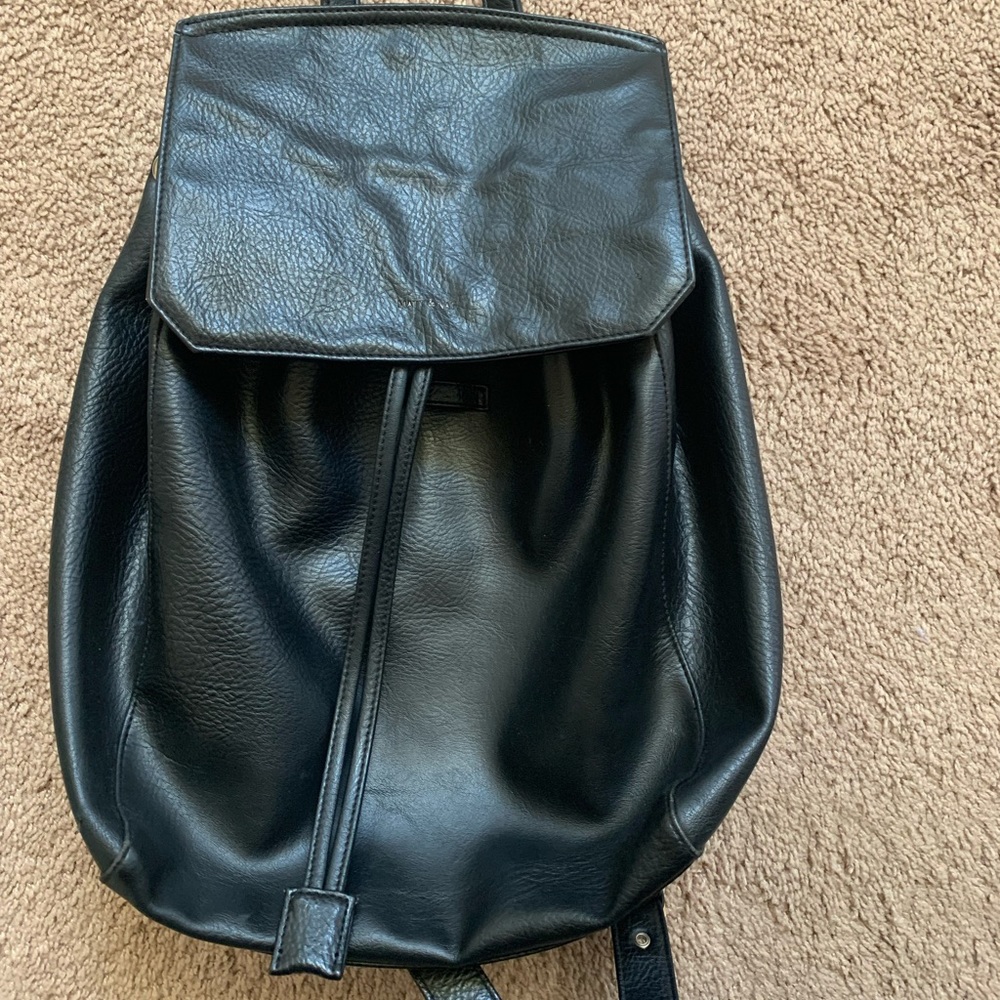 Matt & Nat black vegan leather backpack